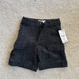 Zara Black Tweed Shorts 6